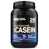 Optimum Nutrition Gold Standard 100% Casein langsam abbauendes Proteinpulver mit Zink, Magnesium & Aminosäuren, fördert Muskelwachstum & Reparatur über Nacht, Chocolate Supreme, 28 Portionen, 924 g