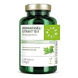 LifeWize® 180 Brennnessel Kapseln - Brennesselkapseln zur Entwässerung - 900mg reiner Brennessel Extrakt (10:1) je Tagesdosis - eine vegane Alternative für Entwässerungstabletten - Vegan, Laborgeprüft