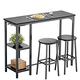 Bealife Bartisch mit Barhocker-Set, Kneipentisch-Set mit 2...