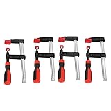 Schraubzwinge, Schraubzwingen Set Zwingen 4er Set Klein Bar Clamp Druckguss Schraubzwinge Klemmzwinge Temperguss Spannweite F Klemmen Holzbearbeitung Schnelle Rutsche DIY Handwerkzeug Kit 50X150mm