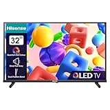 Hisense 32A5KQ 80cm (32 Zoll) QLED Fernseher Full HD, Smart TV, Triple Tuner DVB-T2 / T/C / S2 / S, USB-C, Duale Positionierung, Works with Alexa, WiFi, Game und Hotel Mode, Schwarz [2023]