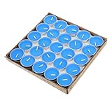 RORPOIR 50 Stück Runde Kerze Mini-teelichter Runde Kleine Kerzen Dekorative Kerzen Hochzeitsdekor Hochzeitszeremonie Dekorationen Kleine Hochzeitskerzen Teelicht Kerzen Paraffin Blau