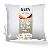 BEFA NATUR Daunenkissen 80x80 cm | 3-Kammer Kopfkissen | 90% Daunen & 10% Federkissen | 1400g Füllgewicht |Allergiker geeignet (NOMITE) | Tierwohl (DOWNPASS) | Oeko-TEX Klasse 1 | Made in Germany