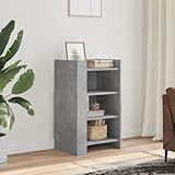 Xichuzi Sideboard Betongrau 45x35x75 cm Holzwerkstoff, Schlafzimmer Kommode, Komodenschrank, Küchenschrank, Commode, Flurkommode, Schlafzimmerkommode, Schrank - 848384