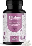 Silizium Komplex - 300 Kapseln mit 500mg Silicium mit Zink, Kupfer und Selen - Kieselsäure aus Bambusextrakt - Beliebt bei Frau Haarausfall - Haarvitamine - Vegan und produziert in Deutschland