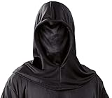 FIESTAS GUIRCA | Kapuze Herr der Dunkelheit (Einheitsgröße) - Maske mit Kapuze für Geister- und Halloween Kostüme - Kostümzubehör für Erwachsene Unisex - Ideal für Gruselfeste - Schwarz