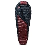 Yeti Voyage 500 bis Körpergröße Schlafsack 175 cm (Gr.XL) cm Ribbon red/Black, Reißverschluss Schlafsack Links