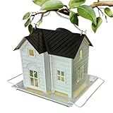 Vogelfutterstation für solarbetriebene Vögel – Futterspender zum Aufhängen für Wildvögel, Futterstation für Wellensittiche und Gartenpapageien