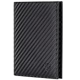 VON HEESEN Leder Geldbörse Herren mit Münzfach & RFID Schutz I Echtleder Geldbeutel für Männer & Damen I Portemonnaie Brieftasche Wallet Portmonee (Carbon-Schwarz, MIT MÜNZFACH)