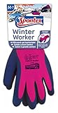 Spontex Winter Worker Handschuhe, Arbeitshandschuhe mit Innenfütterung für hohen Kälteschutz, mit Latexbeschichtung, Größe M, 1 Paar