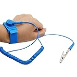 CABLEPELADO Antistatisches Armband, antistatisches Armband, verhindert statische Elektrizität, kabelgebunden, schützt empfindliche Geräte vor Beschädigungen, Blau