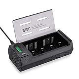 EBL 908 Universal Akku Ladegerät - für AA/AAA/Baby C/Mono D/9volt Block/NiMH/NiCD wiederaufladbare Batterien und USB Geräte, LCD Entladegerät & USB Batterieladegerät