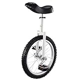 SFQEVHRZ Einrad, 18-Zoll-Einräder for Erwachsene, rutschfeste Räder, Mountainbike-Reifen, selbstbalancierendes Laufrad(White)