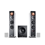 Teufel Ultima 40 Aktiv Surround Soundsystem - Aktiv Standlautsprecher mit Kabellosen aktives Rear-Speaker und mächtiger Subwoofer, Bluetooth aptX, Dolby Audio, HDMI ARC CEC - weiß (Weiß)