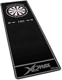 Professioneller Dartteppich - 237x80cm - Dart Zubehör für zu Hause, Büro, Kneipe, Partys - Dartmatte mit Turniermaßen Score Indikator und Oche - Darts Carpet zum Schutz des Bodens - Grau