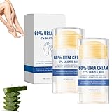 Harnstoff-Creme 60 Prozent Maximum Strength Fußcreme für trockene rissige Füße und Fersen mit 2% Salicylsäure, lindert Trockenheit, sanft formuliert für raue Haut an den Füßen (2pcs)