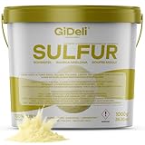 GiDeli Schwefel pulver 1000g Anorganisch 99,9% fein für kosmetikindustrie bodenpflege pflanzen Schwefel im Eimer 1kg