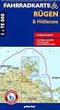 Fahrradkarte Rügen & Hiddensee: Mit Rügen-Rundtour. Wasser- und reißfest. (Fahrradkarten)