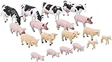 Toyland® Bauernhoftier-Set im Maßstab 1:32 – The Farm Collection – Bauernhoftiere zum Sammeln (18-teilige Kühe, Schweine und Schafe)