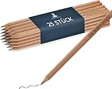 STEMPEL-FABRIK 25 Stück personalisierte Holzbleistifte/Bleistifte mit Wunschtext/Namen/Webseite (max. Gravurmaß 80x5 mm)