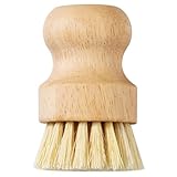 1 Stück Gemüsebürste,Kartoffelbürste,Holzspülbürste,Handflächenbürste,Runde Küchenbürste für die Reinigung von Töpfen und Gemüse Obst Küche Spüle