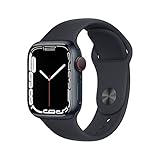 Apple Watch Series 7 (GPS + Cellular, 41MM) - Aluminiumgehäuse Mitternacht mit Sportarmband Mitternacht (Generalüberholt)