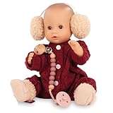 Götz 2553161 Sleepy Aquini Mädchen Jubilee - 33 cm große Badepuppe mit braunen Schlafaugen, ohne Haare in 6-teiligem Set - Babypuppe ab 18 Monaten