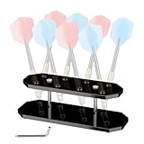 Dartständer | Schräger Acryl Ständer mit 8 Kapazitäten | Transparenter Dartständer für Dartaufbewahrung | für Familie und Freunde, Zuhause, Bar, Spielzimmer, Bur
