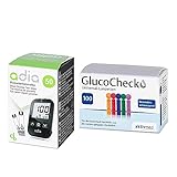 Diabetiker Vorteilspack: adia 50 Blutzuckerteststreifen + 100 Blutlanzetten (Universal-Lanzetten) zur Blutzuckermessung mit dem adia Blutzuckermessgerät