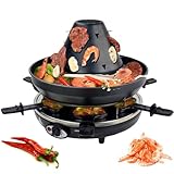 Syntrox Tatarenhut für 6 Personen, Multifunktionaler Tischgrill, Antihaftbeschichtung Grill, Geselliges Grillvergnügen, 1500 Watt, Leichte Reinigung