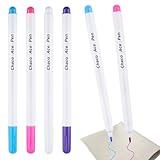 Trickmarker Nähen, 4 Stück Schneiderkreide, Selbstlöschend & Wasserlöslich Stoffmarkierstift, Nähen Zubehör für Kleidungsstücken Schneiderei Nähen Handarbeiten (4 Farben
