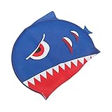 BESTonZON Badekappe aus Silikon Badekappe -Badekappe -Badekappe Schwimmhaube halten Entzückende Badekappen für Kleinkinder Cartoon-Schwimmhut Schwimmhutjungen Kieselgel Blau