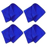 Abaodam 4 Stück Quadratische Reinigungstücher aus Hochsaugfähigem Material mit Fußabdruck Design Fasertücher zum Malen und Zeichnen Farben Zufällig