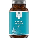 Hanföl Kapseln BIO 180 Kapseln vegan I Hanföl nativ und kaltgepresst mit Linolsäure I Ölmühle Solling
