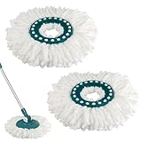 2 Stück Bodenwischer Ersatzbezug für Leifheit, Mop Ersatzkopf Kompatibel Mit Leifheit Clean Twist Disc Mop Systèmes, Wischmopp Kopf Ersatz Mikrofaser, Wischmop Ersatzteile für Alle Bodenarten