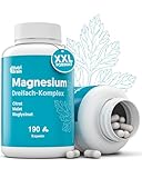 Magnesium 3X Premium: Malat, Bisglycinat und Citrat | Tagesenergie, Schlaf und Umfassende Muskelregeneration | Hochabsorbierende Formel | Verdauungs- und Knochengesundheit | 190 Kapseln