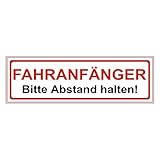 Magnetschild für Fahranfänger | Anfänger | Fahranfänger | Wieder ablösbar | 20x6cm | Kratz- und Wischfest | UV-Beständig (Fahranfänger - Bitte Abstand halten!)