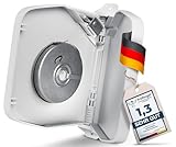 MEISTERBAU - Rolladen Gurtwickler Aufputz [Made in Germany] - Aufklappbarer Rollladen Aufwickler für Rolladengurt 14mm [ohne Gurt] - 180° schwenkbar mit Lochabstand 155mm + Aufbauvideo - Weiß