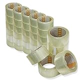 Printation 36er Set 50mm Packband transparent - 36 Rollen Klebeband je 66m strong leise abrollend - Paketband klebstark, reißfest und geräuscharm - Paket-Klebeband für Päckchen u. Pakete (36)