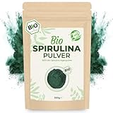 Curly Superfood Spirulina Pulver Bio 500g - 100% naturreine BIO Rohkostqualität - Fein gemahlenes Bio Spirulina Pulver für Smoothies, Säfte & Speisen