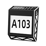 LIFKOME 1Satz Solar Hausnummernschild Mit LED Beleuchtung Wetterfestes Adresszeichen Für Außenbereiche Energieeffiziente Solarlampe Für Garten Terrasse Und Einfache Installation