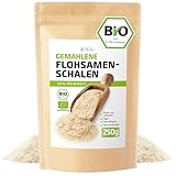 D&O Nature Products Flohsamenschalen Gemahlen Bio 250g, 99% Reinheit in Deutschland kontrolliert und abgefüllt, Vegan Glutenfrei Ballaststoffreich Low Carb, Flohsamen Pulver
