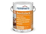 Remmers Bootslack, 0,75 Liter, Boots Lack hochglänzend, Klarlack, auch für Holzmöbel, Fest- und Bierzeltgarnituren geeignet, inklusive Grundierung