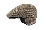 YAMEE Baskenmütze Winter für Herren Vintage Warmer,Wintermütze Barette Kariert Herren mit Faltbar Ohrenklappen,Schiebermütze für Damen Weich Atmungsaktiv,Zeitungsjungen Mütze Klassische,Cabbie Cap