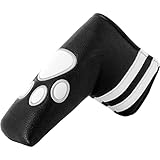 Myartte Golfschlägerhaube, Golfschlägerhaube, Magnetverschluss, bestickte Tiere, passend für die meisten Marken Scotty Cameron, Odyssey, Taylormade Ping etc. (Schwarze Katzenpfotenabdeckung)