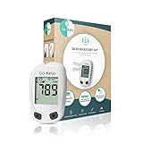 Go-Keto Ketone Messgerät (mg/dl) Starterset – Keto Meter mit 10 Ketone Teststreifen – Ketose einfach messen für Keto Diät