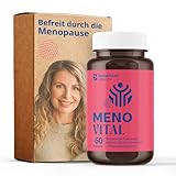 MENO VITAL – Natürliches Wohlbefinden in der Menopause - 60 vegane Kapseln mit Traubenkernextrakt, Rotklee und Rhabarbar Extrakt - Hormon Balance Frauen in Wechseljahre