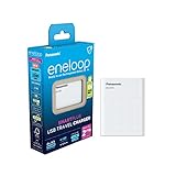 eneloop SmartPlus Travel USB-Ladegerät, für 1-4 AA/AAA NI-MH Akkus, 2.25 Stunden Ladezeit, 10 Sicherheitsfunktionen, inkl. 4 eneloop AA Akkus (2000 mAh)