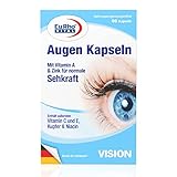 Augen Kapseln | Wichtige Nährstoffe zur Aufrechterhaltung der normalen Sehkraft | 60 Kapseln für 2 Monate | EuRho® Vital – Made in Germany