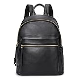 Kattee Rucksack aus Echtem Leder für Damen Multifunktionaler Eleganter Tagesrucksack Weiche Schultertasche aus Leder für Shopping Ausflüge Mittelgroß